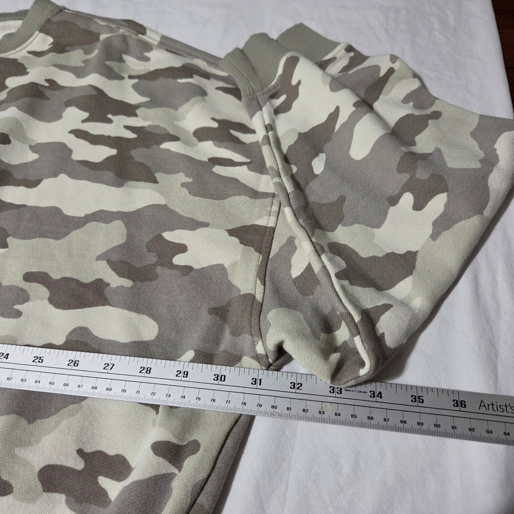 Aerie Camo Oversized Sweatshirt Green Camouflage Crewneck Pullover XXL New - Picture 7 of 8